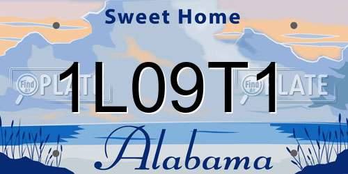 1L09T1 Alabama License Plate