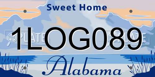 1LOG089 Alabama License Plate
