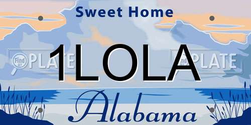 1LOLA Alabama License Plate