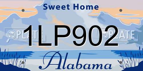1LP902 Alabama License Plate