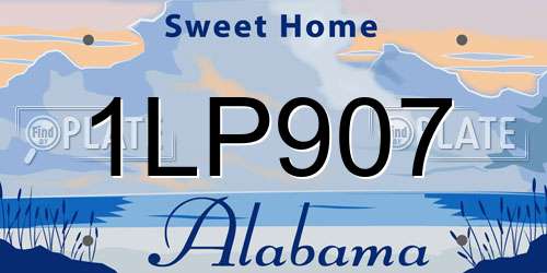 1LP907 Alabama License Plate