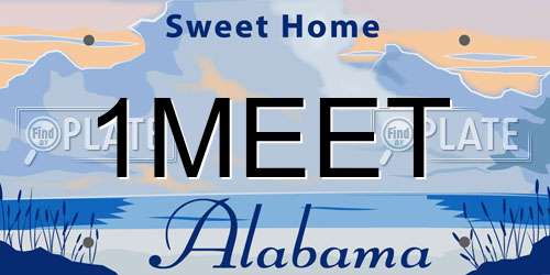 1MEET Alabama License Plate