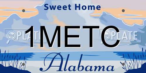 1METC Alabama License Plate