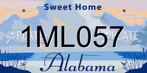 1ML057 Alabama License Plate