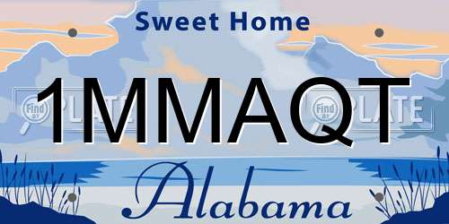 1MMAQT Alabama License Plate