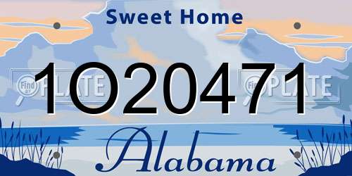 1O20471 Alabama License Plate
