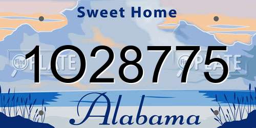 1O28775 Alabama License Plate