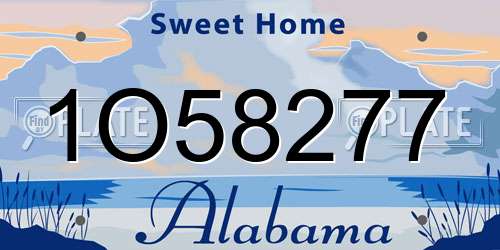 1O58277 Alabama License Plate