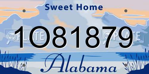 1O81879 Alabama License Plate