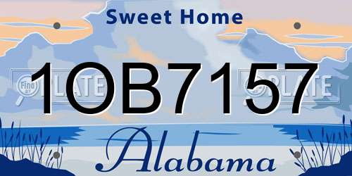 1OB7157 Alabama License Plate