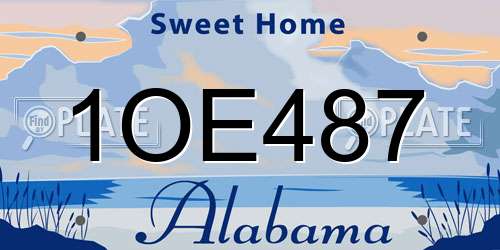 1OE487 Alabama License Plate