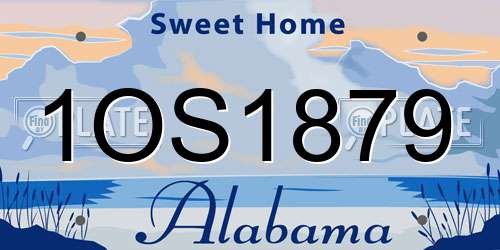 1OS1879 Alabama License Plate