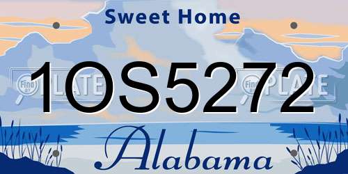 1OS5272 Alabama License Plate