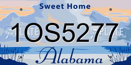 1OS5277 Alabama License Plate