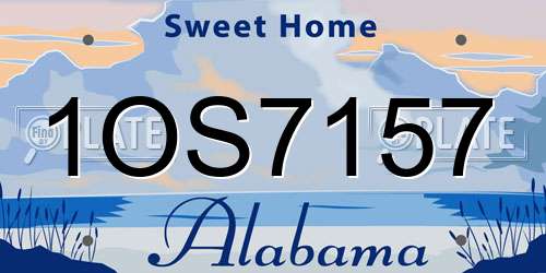 1OS7157 Alabama License Plate