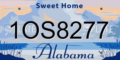 1OS8277 Alabama License Plate