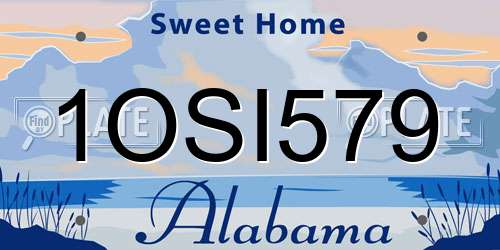 1OSI579 Alabama License Plate