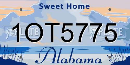1OT5775 Alabama License Plate