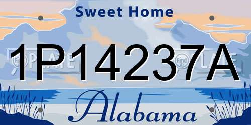 1P14237A Alabama License Plate