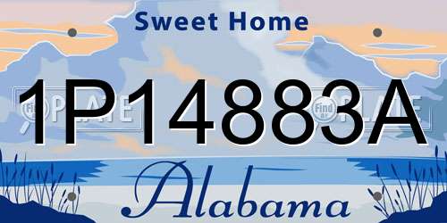 1P14883A Alabama License Plate
