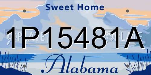 1P15481A Alabama License Plate