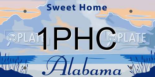 1PHC Alabama License Plate