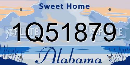1Q51879 Alabama License Plate