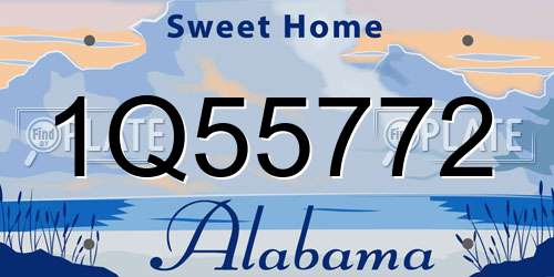 1Q55772 Alabama License Plate