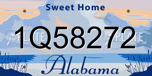 1Q58272 Alabama License Plate