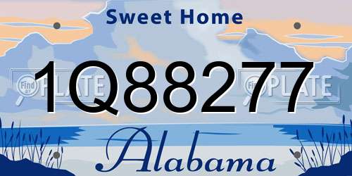 1Q88277 Alabama License Plate