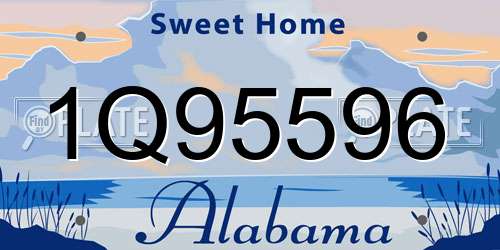 1Q95596 Alabama License Plate