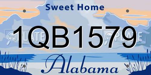 1QB1579 Alabama License Plate