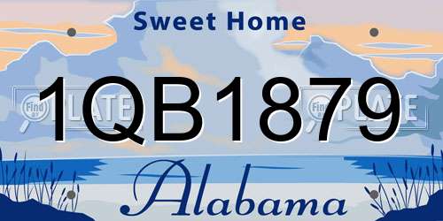 1QB1879 Alabama License Plate