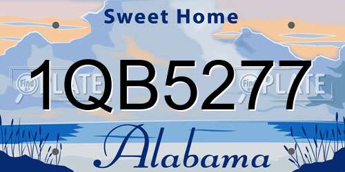 1QB5277 Alabama License Plate
