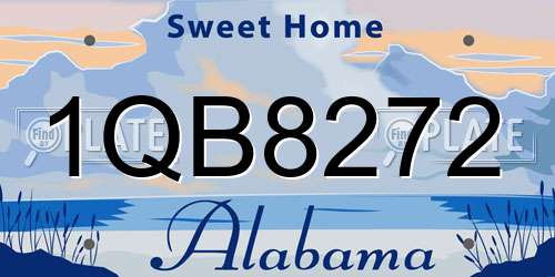 1QB8272 Alabama License Plate