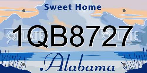1QB8727 Alabama License Plate