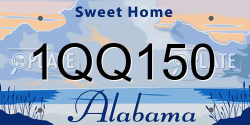 1QQ150 Alabama License Plate
