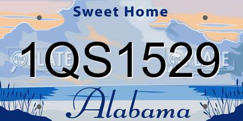 1QS1529 Alabama License Plate