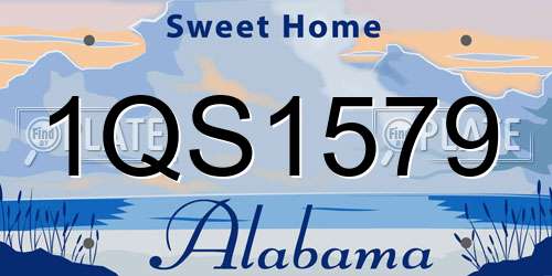 1QS1579 Alabama License Plate