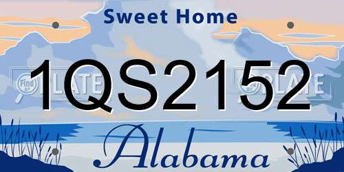 1QS2152 Alabama License Plate
