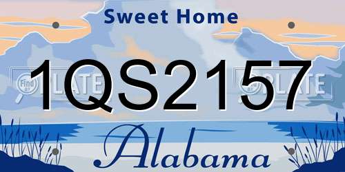 1QS2157 Alabama License Plate
