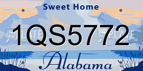 1QS5772 Alabama License Plate