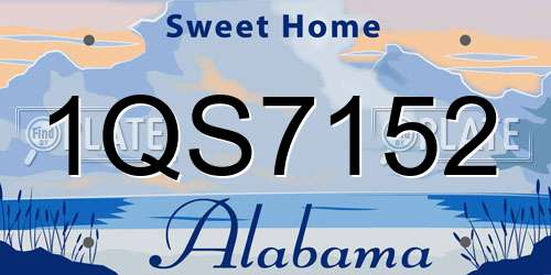 1QS7152 Alabama License Plate