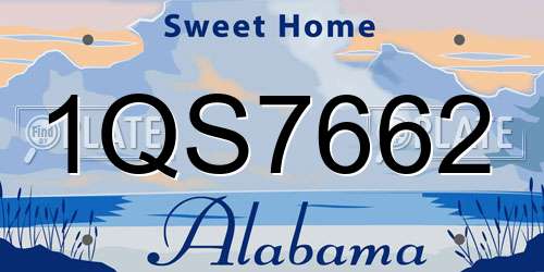 1QS7662 Alabama License Plate