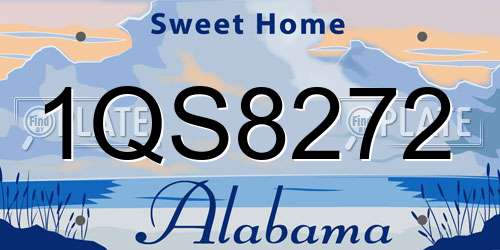 1QS8272 Alabama License Plate