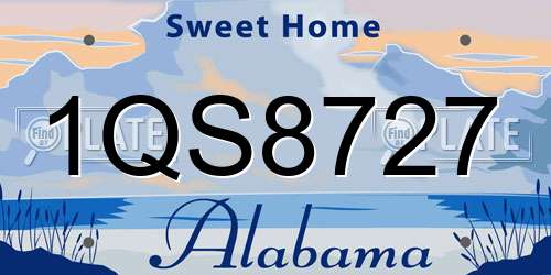 1QS8727 Alabama License Plate