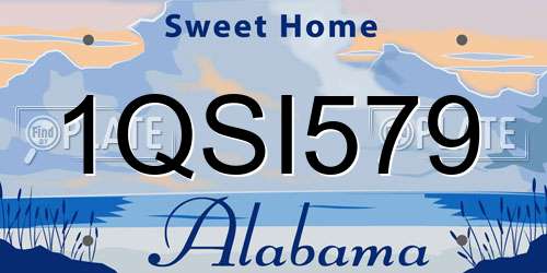 1QSI579 Alabama License Plate