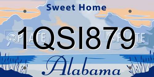 1QSI879 Alabama License Plate