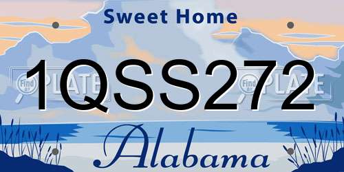 1QSS272 Alabama License Plate