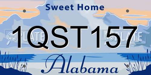 1QST157 Alabama License Plate